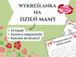 Wykreślanka na Dzień Mamy 💖🌷 – język polski, godzina wychowawcza, świetlica, edukacja wczesnoszkolna