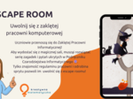Escape room online. Regulamin pracowni komputerowej, klasy 3-8. Pierwsza lekcja informatyki.