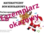 Matematyczny bon mikołajkowy 2024/2025