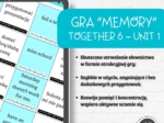 Gra Memory - Together 6 – Unit 1