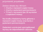 Karty edukacyjne- części mowy (zestaw)