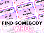 Find somebody who… – 96 speaking cards - gra językowa - kreatywny angielski - pomysł - zestaw - A2 - B1