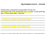 Opowiadanie - ćwiczenie na rozpisywanie