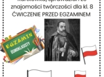Twórczość Kochanowskiego - kartkówka/sprawdzian dla kl. 8 (zadania egzaminacyjne)