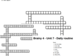 Brainy 4 – Unit 7 – krzyżówki – Daily routine/Free time_Useful!
