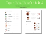 Karta pracy Zabawki + Konstrukcja It is/ It isn't/ Is it ... ?