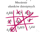 Matematyczne kółko i krzyżyk - mnożenie ułamków dziesiętnych