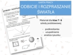 Fizyka 7 i 8. Karta pracy. ODBICIE I ROZPRASZANIE ŚWIATŁA. Optyka.