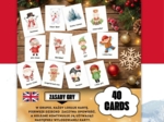Zestaw 40 FlashCards /Story Cards w tematyce świątecznej 😍 Język Angielski Christmas Story Telling Cards