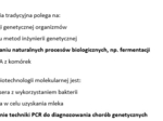 Test 1- biotechnologia i podstawy inżynierii genetycznej