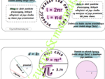 Pole koła, długość okręgu/obwód koła - wklejka do zeszytu.