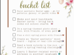 🌟 Easter Bucket List – High School Edition – Wiosenna Lista Zadań dla Nastolatków (A4) 🐣