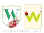 Witajcie w szkole - litery/napis - gazetka