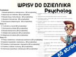 Wpisy do dziennika - psycholog przedszkolny i szkolny