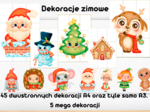 Dekoracje zimowe - dwustronne