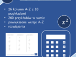 Arytmetyka kwadratów | matematyka | 26 kolumn
