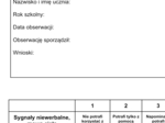Diagnoza z zakresu umiejętności społecznych, arkusz obserwacji funkcjonowania ucznia