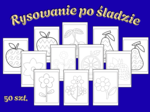 50 kolorowanek – rysowanie po śladzie, grafomotoryka: rośliny, warzywa i owoce