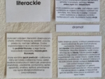 Rodzaje literackie - cechy - karty