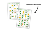 Saint Patrick for Preschoolers - Święty Patryk dla przedszkolaków - zestaw kart pracy słownictwo, sudoku, gra I Spy, labirynt, liczenie do 10, wzory, what comes next, dodatkowo karty obrazkowe
