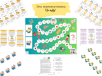 Gra matematyczna „Do mety!” – zestaw z 5 wersjami kart z zadaniami