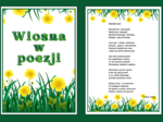 WIOSNA W POEZJI – biblioteka – świetlica – WIERSZE – GAZETKA – wersja 1