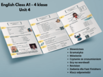 📚 English Class A1 - 4 klasa - Unit 4 ABOUT ME - Zestaw kart pracy