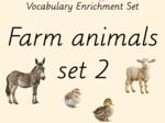 Zestaw kart obrazkowych: FARM ANIMALS SET 2