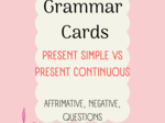 Present Simple vs Present Continuous/ Karty do mówienia/ Mówienie/ Speaking/ Zestaw/ Pakiet/ Klasy 4-8/ Klasa 5/ Klasy 6-8/ SP/ Warm-up/ Rozgrzewka/ Gramatyka/ Grammar/ Grammar cards/ Grammar cards/ E8