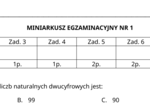 Miniarkusz egzaminacyjny - przygotowanie do egzaminu ósmoklasisty