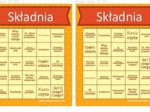 Wypowiedzenia - składnia. Gra Bingo