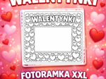 Walentynki – fotoramka do kolorowania – XXL (6×A4) + A4 (mini)
