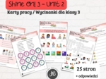 Materiały do Shine On! 3 Unit 2 – Free Time – karty pracy – wklejki/wycinanki