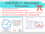 Dzień Liczby Pi - AKTYWIZUJĄCE karty pracy / plakaty / wklejki /kodowanie/ STACJA ZADANIOWA + ROZWIĄZANIA