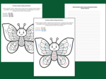 Gramatyczny motylek – CZĘŚCI MOWY – gramatyka – wiosna – karta pracy – czasownik – rzeczownik – przymiotnik - ćwiczenia redakcyjne – KOLOROWANKA + odpowiedzi