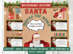 Gazetka językowa Santa Around the World+ kod QR do filmiku+karta pracy+ quiz| Wyjątkowa Edukacyjna dekoracja klasy lub korytarza