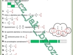 Ułamki zwykłe, powtórzenie w klasie 4, karta pracy z hasłem
