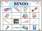 Bingo uniwersalne - przybory szkolne