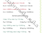 Zamiana jednostek - notatka