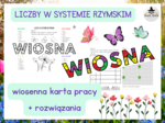 WIOSENNA KARTA PRACY - LICZBY RZYMSKIE - Pierwszy dzień wiosny