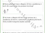 Prędkość, droga, czas - karta pracy