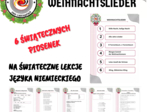 Weihnachtslieder - 6 kart pracy ze świątecznymi piosenkami na lekcję języka niemieckiego