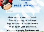 Dyplom pasowania na przedszkolaka - podpisana grupa biedronki