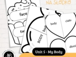 Słówka Na Słodko - Zestaw 3 gier edukacyjnych do nauki słownictwa z "Shine on 1" Unit 5 - My Body