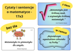 Matematyczne cytaty – 17x3 kart inspirujących – wersja pełna i ekonomiczna do wydruku