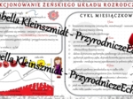 Sketchnotka - notatka „Funkcjonowanie żeńskiego układu rozrodczego” wykonana w power point do edycji. Biologia 7; „Rozmnażanie i rozwój człowieka”