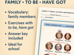 The British Royal Family – Family, TO BE & HAVE GOT | Karta pracy PDF z kluczem