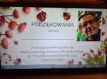 Konkurs recytatorski - konkurs polonistyczny, plakat, podziękowania, dyplom, scenariusz