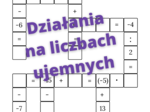 Działania na liczbach ujemnych - krzyżówka.