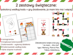 2 zestawy świąteczne: pokoloruj według kodu + gry (kodowanie, ja mam kto ma i więcej) PROCMOJA 12 zł